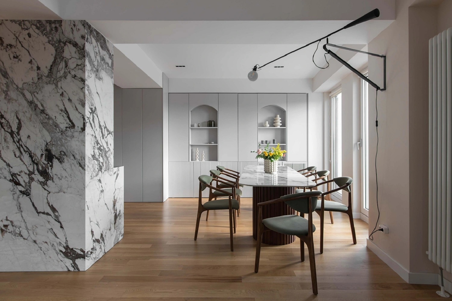 Elegancka jadalnia w stylu nowoczesnym od Marazzi