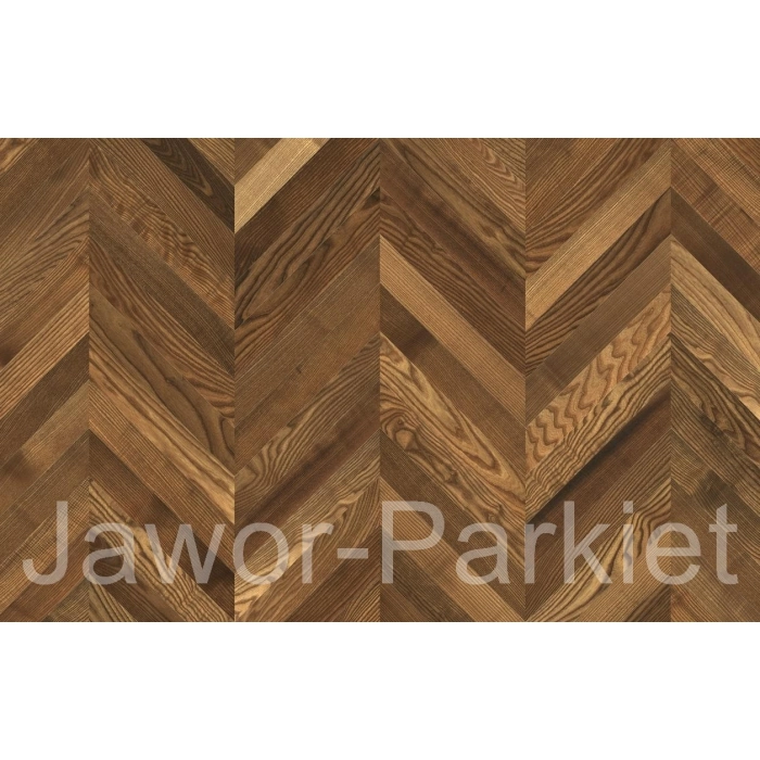 FP Chevron jesion bursztyn lakier Faza V4, szcz., 15x70x415 / 15x65x405 Jawor-Parkiet