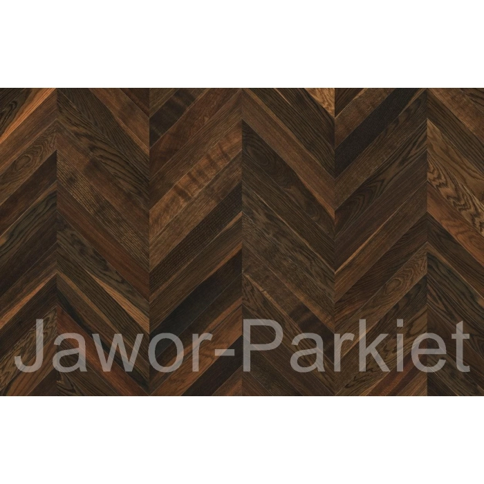 FP Chevron dąb antyk lakier Faza V4, szczotka, 15x70x415 / 15x65x405 Jawor-Parkiet