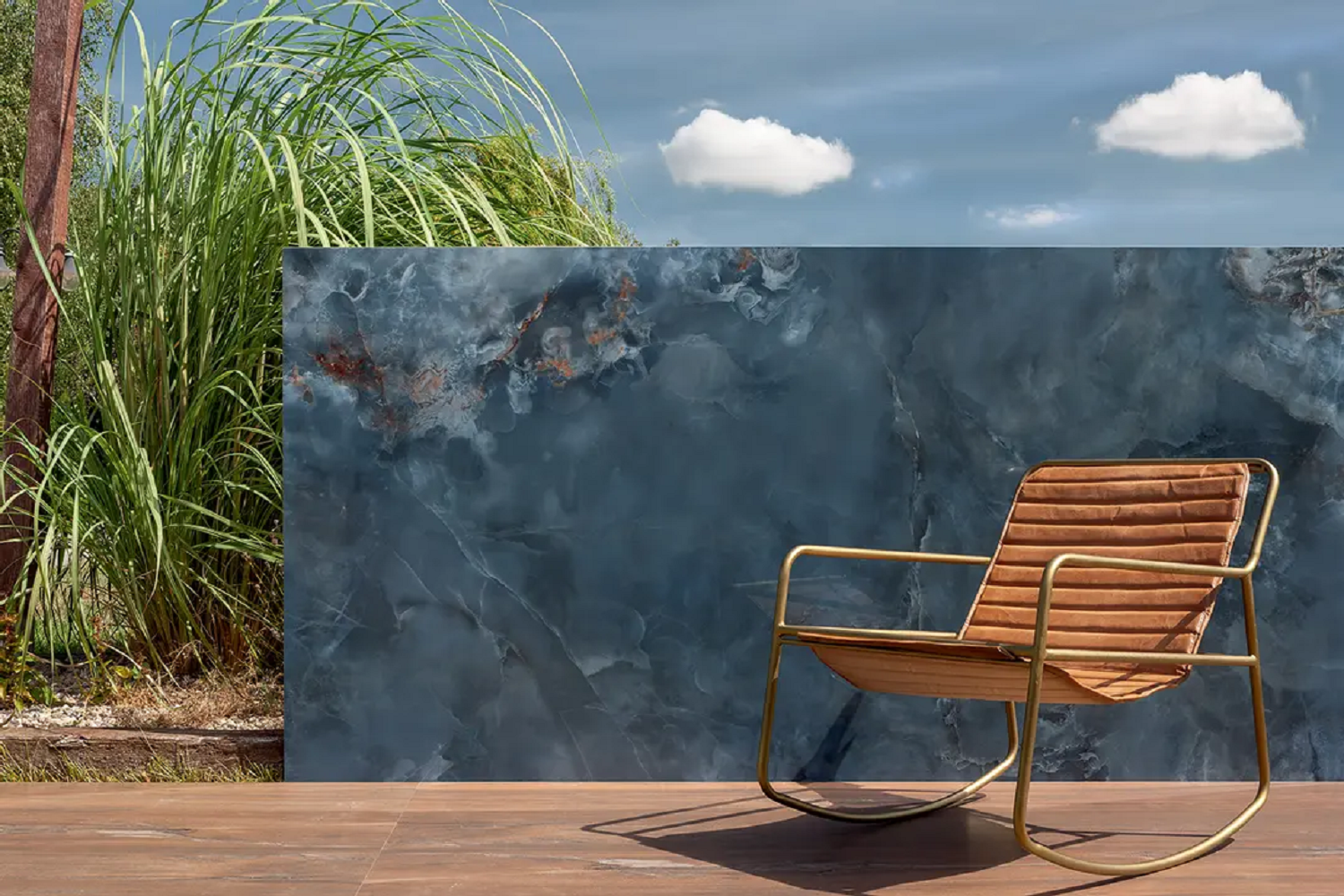 Niebieski taras inspirowany naturą