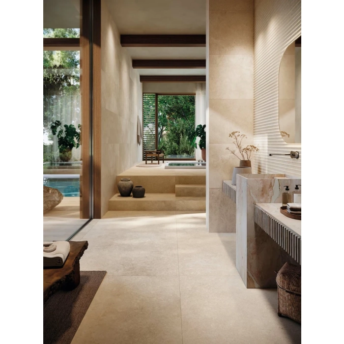 Płytka ceramiczna matowa Porcelanosa Verona Bone 120x120 cm