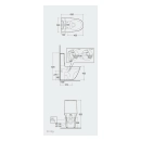 Zestaw Sensation Kompakt: Miska Wc Rimless Do Compactu Btw P-Trap 62cm & Zbiornik Do Kompaktu, Zasilanie Dolne & Deska Wc Wolnoopadająca SENS3SET Rak