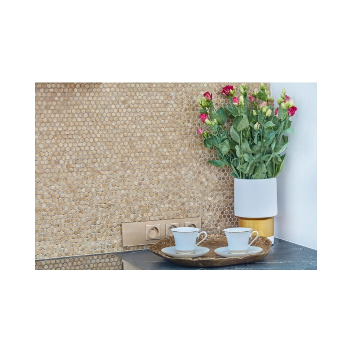 Allumi Gold Hexagon 14 Mozaika 30x30 Dunin