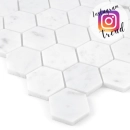 Carrara White Hexagon 48 Mozaika 29,8x30,2 Dunin