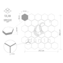 Hexagon Black 51 matt Mozaika 28x27,1 Dunin