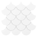 Mini Fish Scale White 88 Mozaika 29,6x30 Dunin