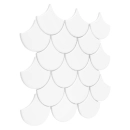 Mini Fish Scale White 88 Mozaika 29,6x30 Dunin