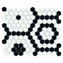 Mini Hexagon B&W Bee Mozaika 26x30 Dunin