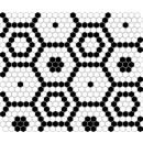 Mini Hexagon B&W Bee Mozaika 26x30 Dunin