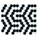 Mini Hexagon B&W Coral Mozaika 26x30 Dunin