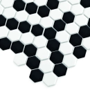 Mini Hexagon B&W Coral Mozaika 26x30 Dunin