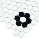 Mini Hexagon B&W Flower Mozaika 26x30 Dunin