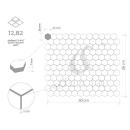 Mini Hexagon B&W Flower Mozaika 26x30 Dunin