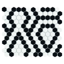 Mini Hexagon B&W Lace Mozaika 26x30 Dunin