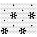 Mini Hexagon B&W Snow Mozaika 26x30 Dunin