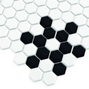 Mini Hexagon B&W Snow Mozaika 26x30 Dunin