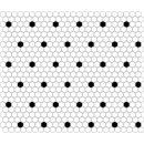 Mini Hexagon B&W Spot Mozaika 26x30 Dunin
