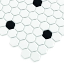 Mini Hexagon B&W Spot Mozaika 26x30 Dunin