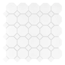 Mini Octagon White 55 matt Mozaika 29,5x29,5 Dunin
