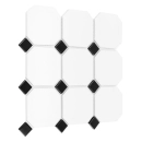 Octagon White 95 matt Mozaika 29,6x29,6 Dunin