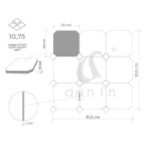 Pure B&W Octagon 100 Mozaika 30,5x30,5 Dunin