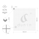 Pure B&W Radiant 15 Mozaika 30,5x30,5 Dunin