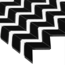 Pure Black Chevron Mix Mozaika 31x30,5 Dunin