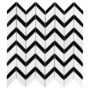 Pure White Chevron Mix Mozaika 31x30,5 Dunin