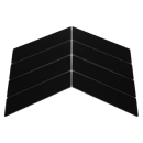Royal Chevron Black matt Mozaika 31,8x22,4 Dunin