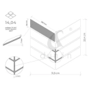 Royal Chevron Carrara Matt Mozaika 31,8x22,4 Dunin