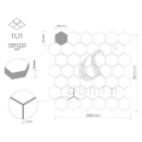 Woodstone Grey Hexagon 48 Mozaika 29,8x30,2 Dunin