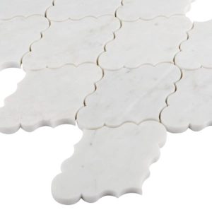 Carrara White Crest Mozaika 35x30 Dunin
