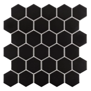 Hexagon Black 51 matt Mozaika 28x27,1 Dunin