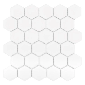 Hexagon White 51 matt Mozaika 28x27,1 Dunin