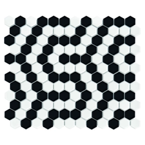 Mini Hexagon B&W Coral Mozaika 26x30 Dunin