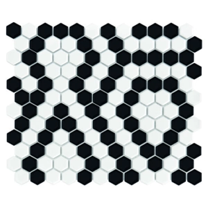 Mini Hexagon B&W Lace Mozaika 26x30 Dunin