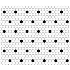Mini Hexagon B&W Spot Mozaika 26x30 Dunin