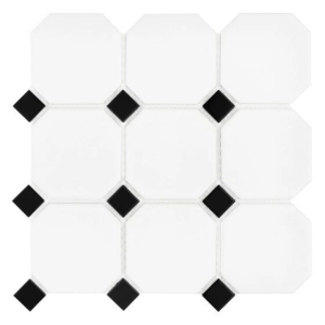 Octagon White 95 matt Mozaika 29,6x29,6 Dunin