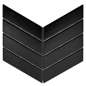 Royal Chevron Black matt Mozaika 31,8x22,4 Dunin