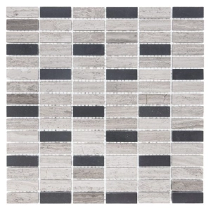 Woodstone Grey Block Mix 48 Mozaika 30,5x30,5 Dunin
