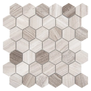 Woodstone Grey Hexagon 48 Mozaika 29,8x30,2 Dunin