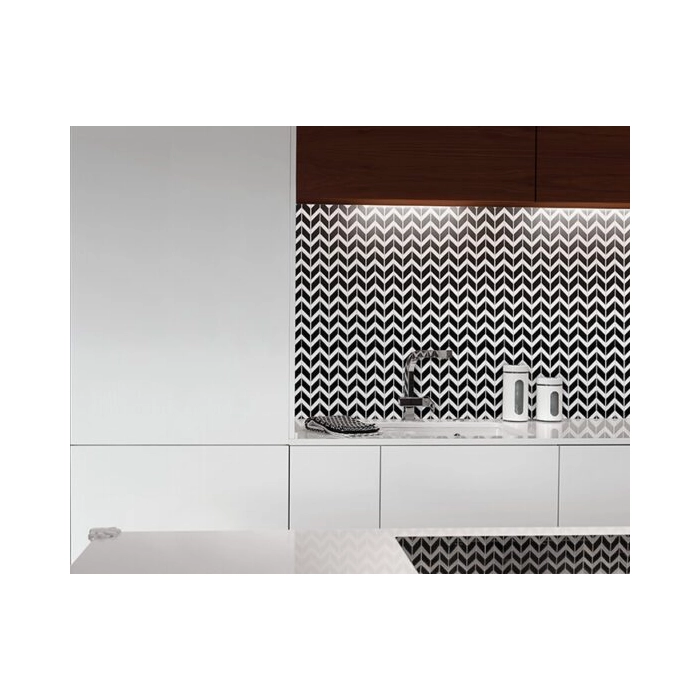 Pure Black Chevron Mix Mozaika 31x30,5 Dunin