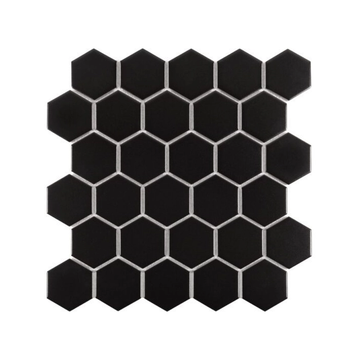 Hexagon Black 51 matt Mozaika 28x27,1 Dunin