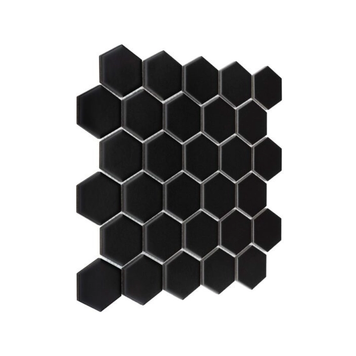 Hexagon Black 51 matt Mozaika 28x27,1 Dunin