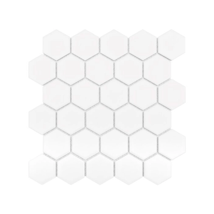 Hexagon White 51 matt Mozaika 28x27,1 Dunin