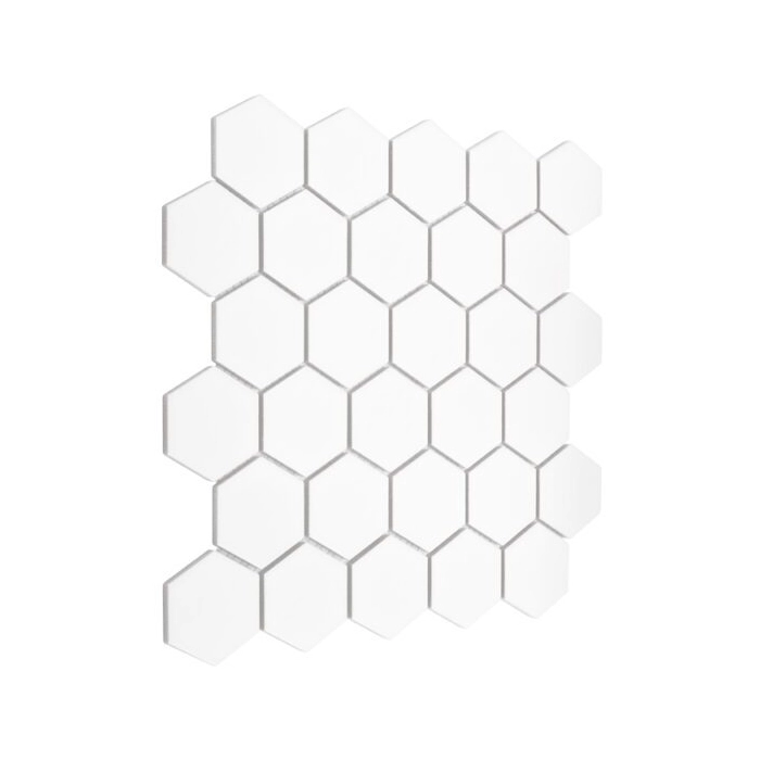 Hexagon White 51 matt Mozaika 28x27,1 Dunin