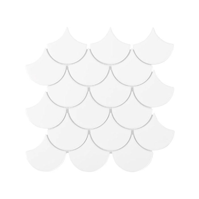Mini Fish Scale White 88 Mozaika 29,6x30 Dunin