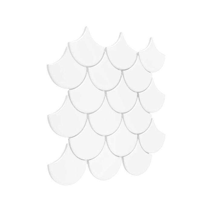 Mini Fish Scale White 88 Mozaika 29,6x30 Dunin