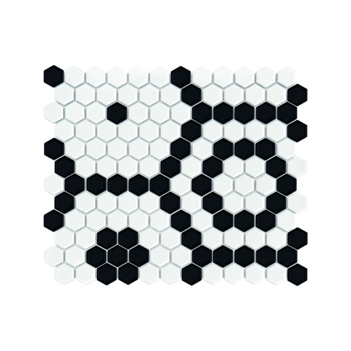 Mini Hexagon B&W Bee Mozaika 26x30 Dunin