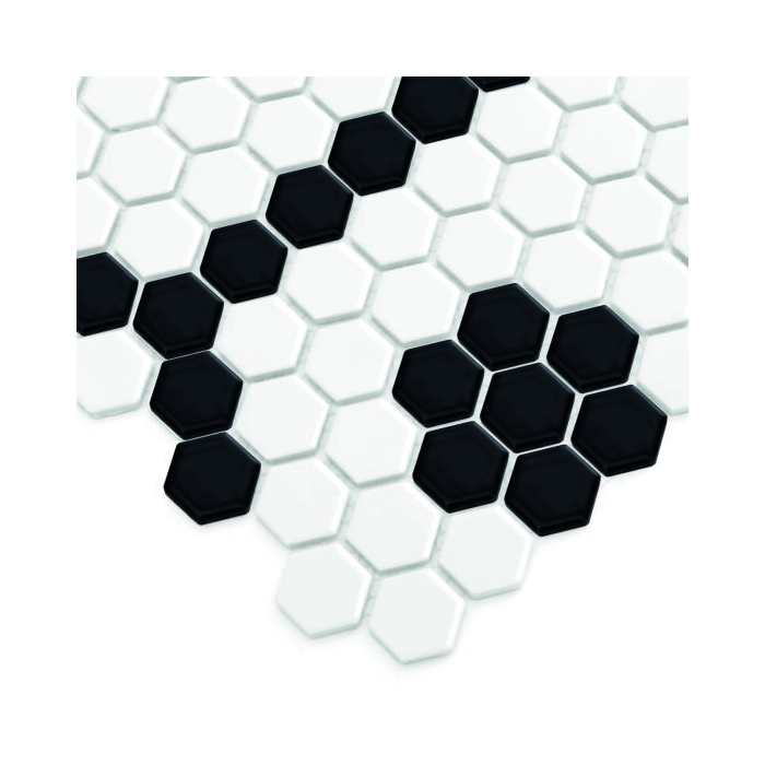 Mini Hexagon B&W Bee Mozaika 26x30 Dunin
